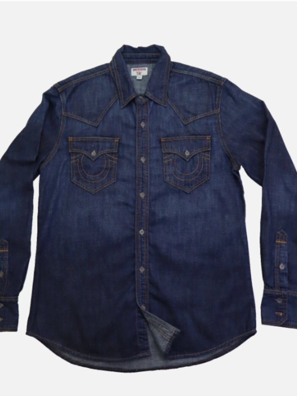 True Religion Denim Western Long Sleeve Men's Shirt XL Cotton New with defect - Picture 3 of 16